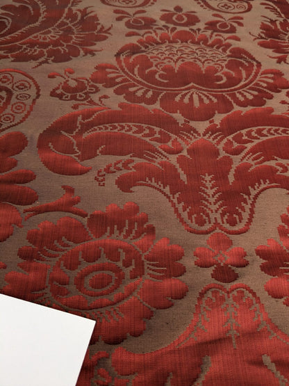 Scalamandre Murat Red Gold Orange Renaissance Old World Weavers Traditional Damask MSRP USD 310/y