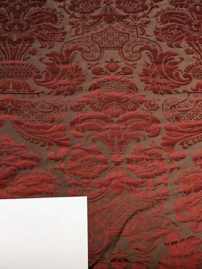 Scalamandre Murat Red Gold Orange Renaissance Old World Weavers Traditional Damask MSRP USD 310/y