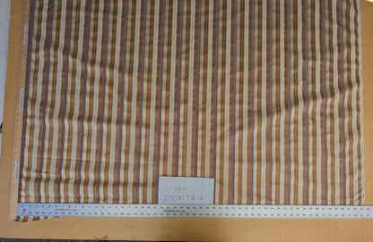 Lee Jofa Denning Silk Stripe Camel Brown Ivory Lite Lavender Purple MSRP USD196/y