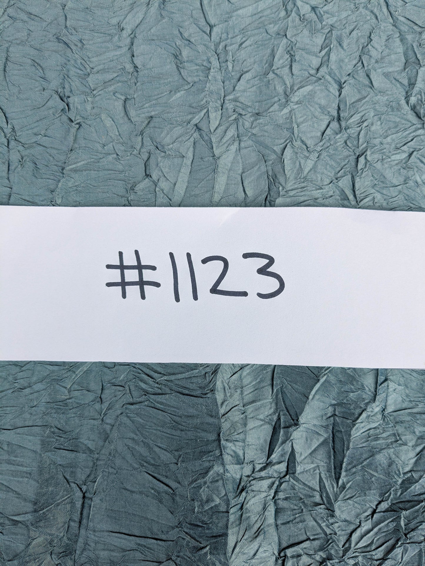 Designer Crinkled Silk Metallic Solid Fabric - Teal Blue - By The Yard