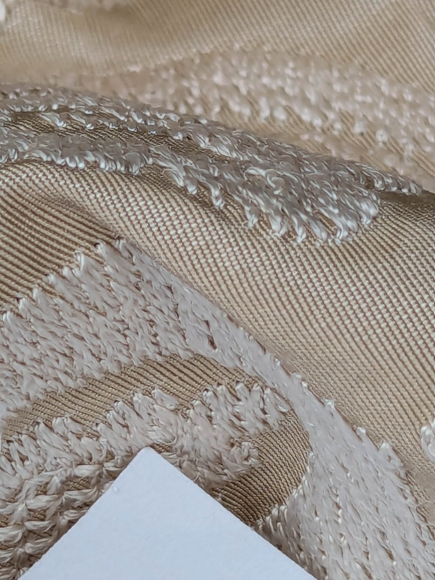 Lovelace Embroidery Renaissance Damask Silk Faille Fabric - Flax Cream - By The Yard