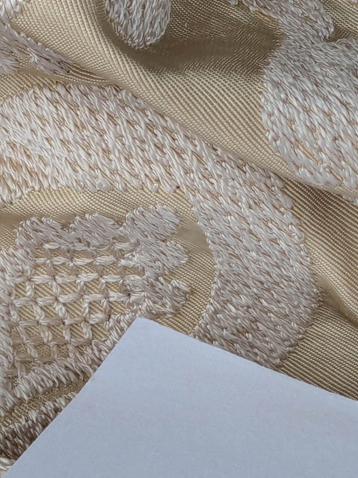 Lovelace Embroidery Renaissance Damask Silk Faille Fabric - Light Gold - By The Yard