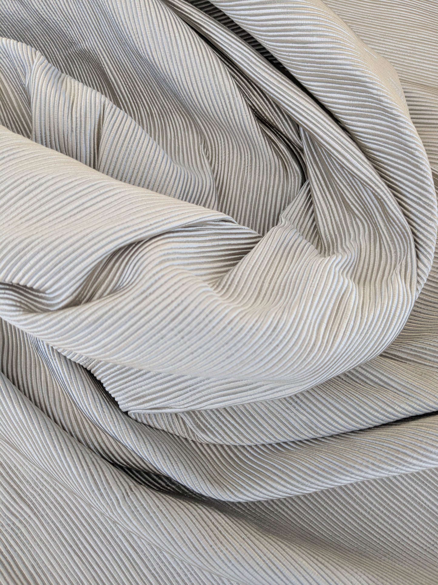 Tapestry Silk Ottoman Wide Ribbed Fabric - Grey - By The Yard