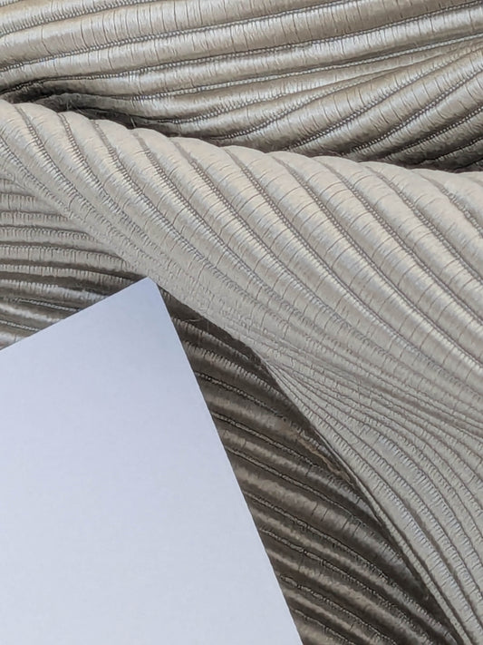 Tapestry Silk Ottoman Wide Ribbed Fabric - Grey - By The Yard