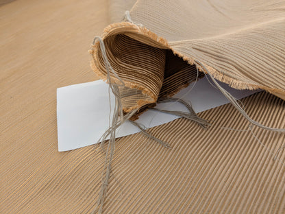 Tapestry Silk Ottoman Almond Wide Ribbed Fabric - Golden -  By The Yard