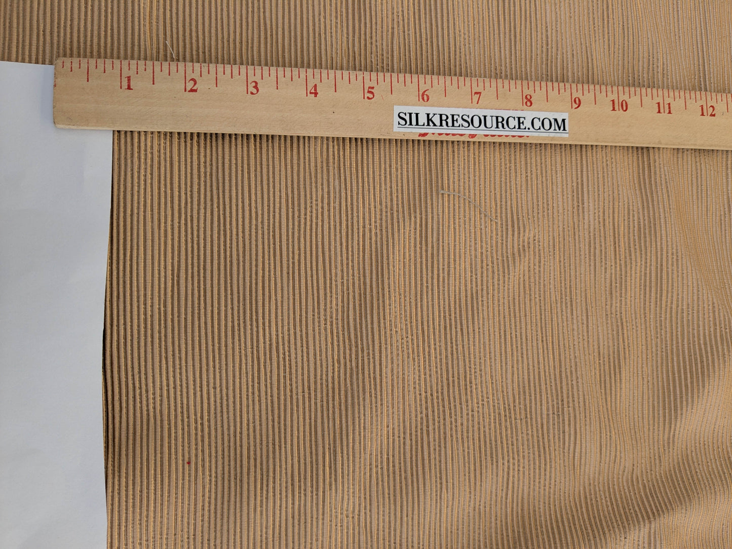 Tapestry Silk Ottoman Almond Wide Ribbed Fabric - Golden -  By The Yard