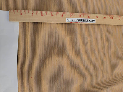 Tapestry Silk Ottoman Almond Wide Ribbed Fabric - Golden -  By The Yard