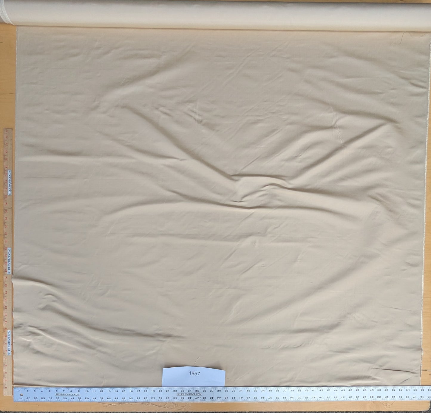 Corringham Beeswax Thick Crisp Silk Faille High End Fabric - Beige - By The Yard