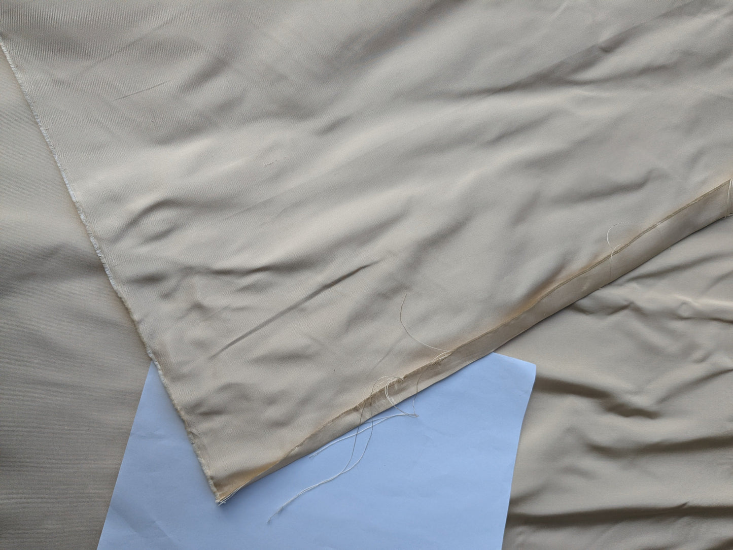 Corringham Beeswax Thick Crisp Silk Faille High End Fabric - Beige - By The Yard