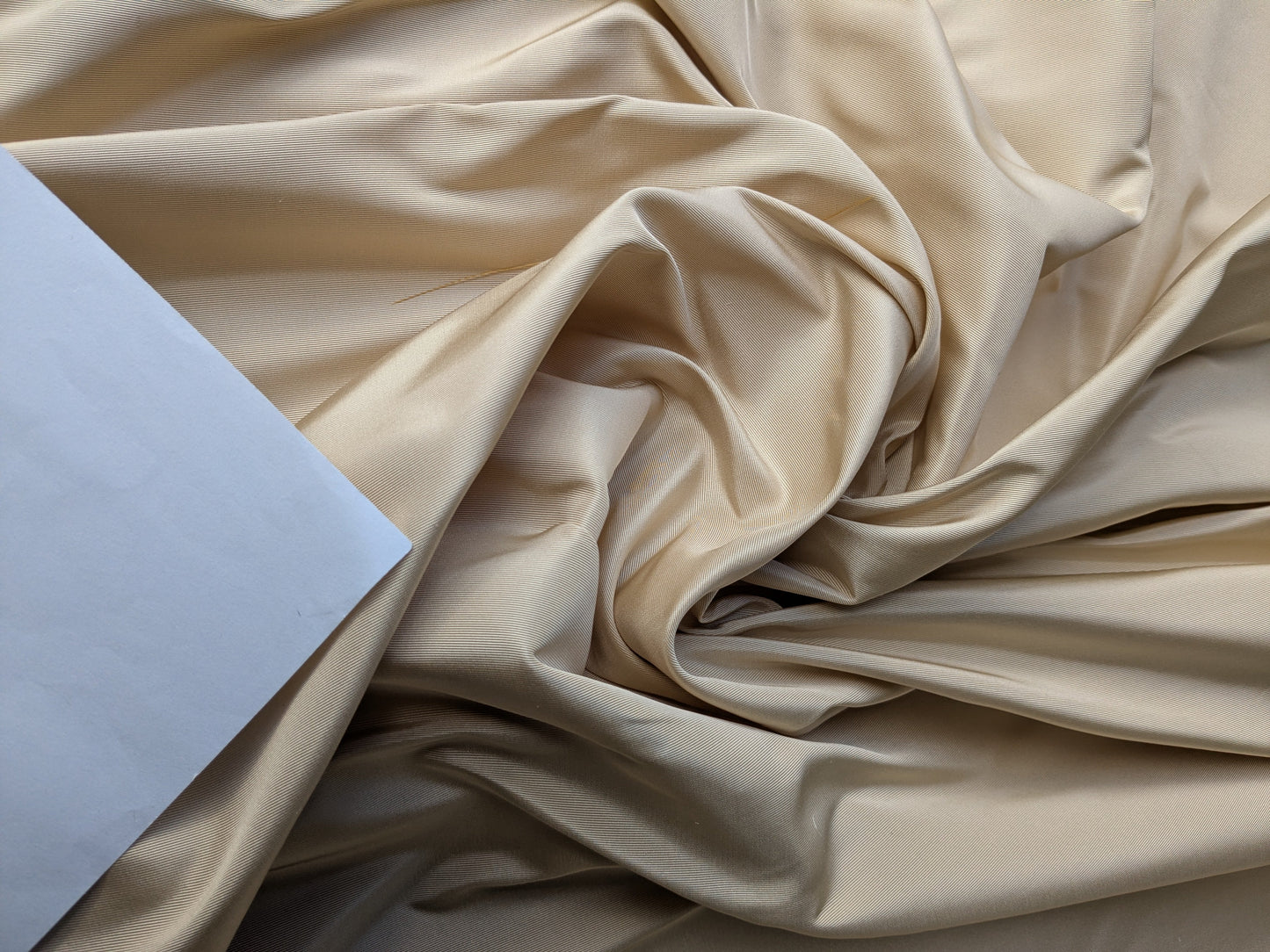 Corringham Beeswax Thick Crisp Silk Faille High End Fabric - Beige - By The Yard
