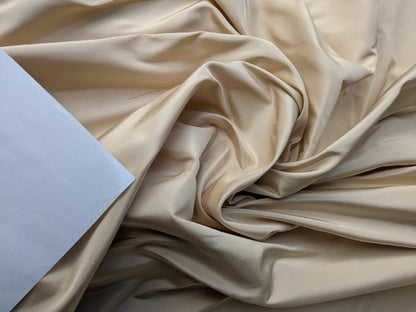 Corringham Beeswax Thick Crisp Silk Faille High End Fabric - Beige - By The Yard