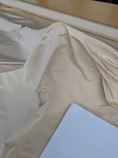 Corringham Beeswax Thick Crisp Silk Faille High End Fabric - Beige - By The Yard