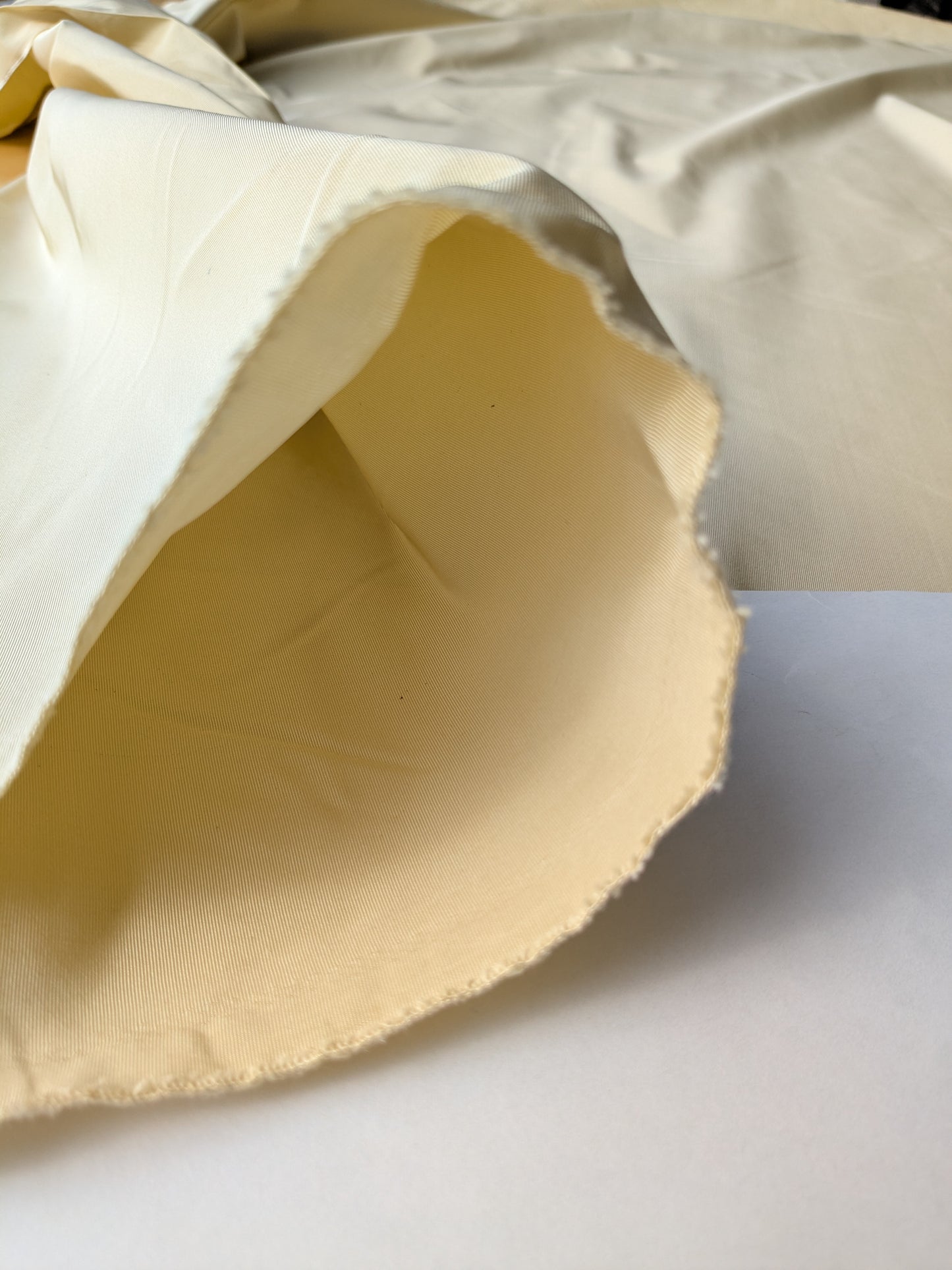 Corringham Soft Primrose Thick Crisp Silk Faille High End Fabric - Ivory - By The Yard