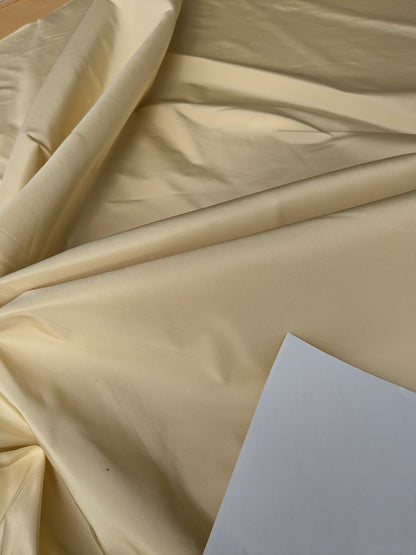 Corringham Soft Primrose Thick Crisp Silk Faille High End Fabric - Ivory - By The Yard