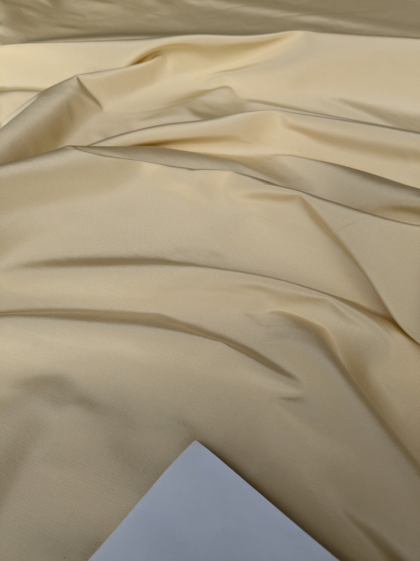 Corringham Soft Primrose Thick Crisp Silk Faille High End Fabric - Ivory - By The Yard