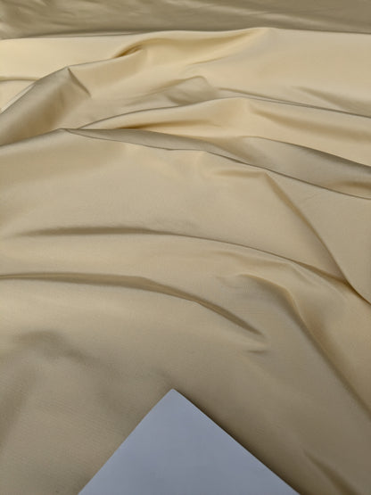 Corringham Soft Primrose Thick Crisp Silk Faille High End Fabric - Ivory - By The Yard