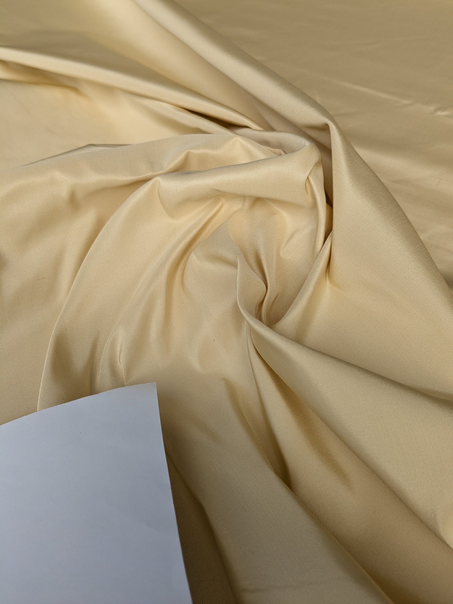 Corringham Soft Primrose Thick Crisp Silk Faille High End Fabric - Ivory - By The Yard