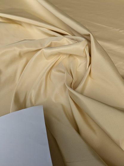 Corringham Soft Primrose Thick Crisp Silk Faille High End Fabric - Ivory - By The Yard