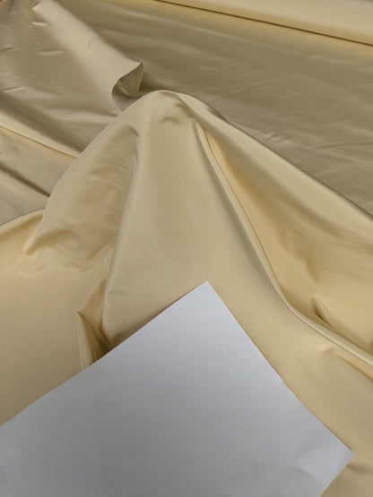 Corringham Soft Primrose Thick Crisp Silk Faille High End Fabric - Ivory - By The Yard