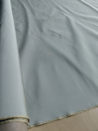 Corringham Foggy Green Thick Crisp Silk Faille High End Fabric - Green - By The Yard