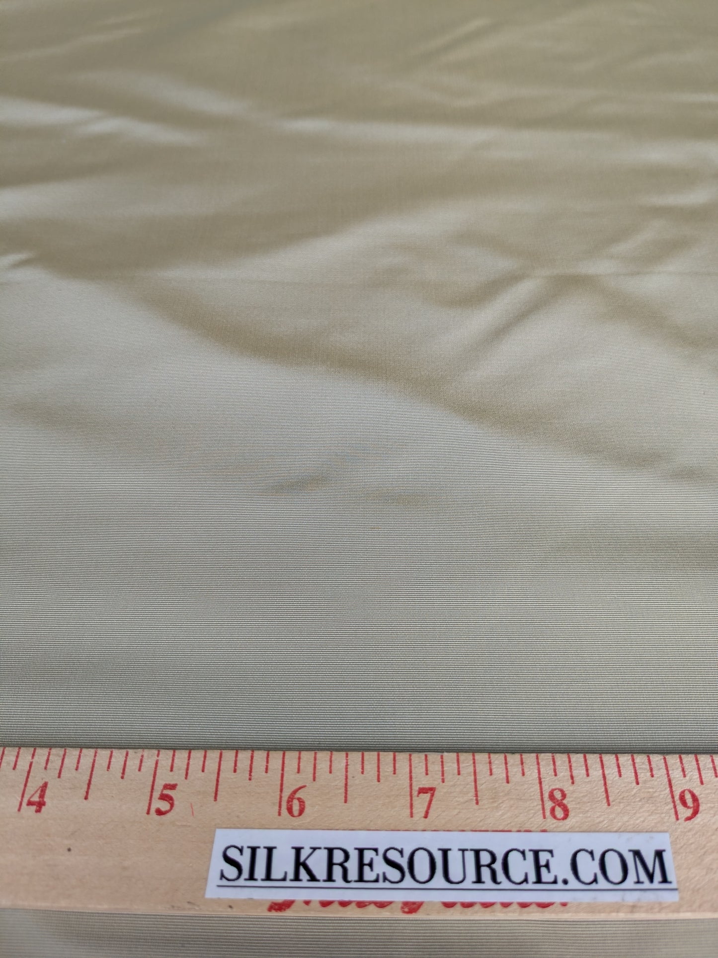 Corringham Foggy Green Thick Crisp Silk Faille High End Fabric - Green - By The Yard