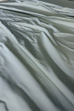 Corringham Foggy Green Thick Crisp Silk Faille High End Fabric - Green - By The Yard