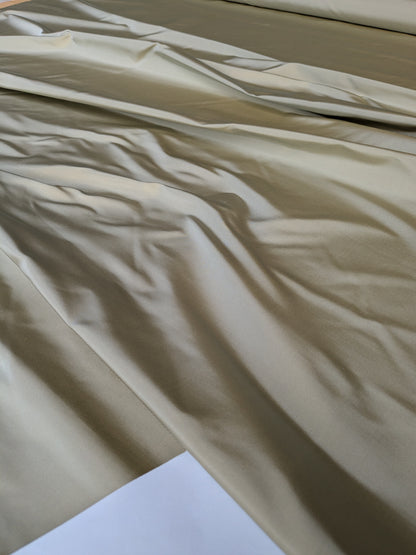 Corringham Foggy Green Thick Crisp Silk Faille High End Fabric - Green - By The Yard