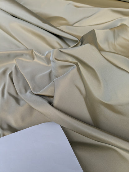 Corringham Foggy Green Thick Crisp Silk Faille High End Fabric - Green - By The Yard