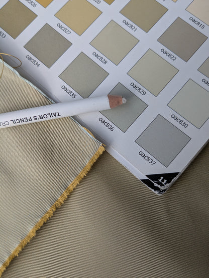 Corringham Foggy Green Thick Crisp Silk Faille High End Fabric - Green - By The Yard