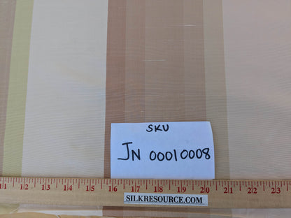 Scalamandre  Mardi Gras Ii Multi Rainbow Stripe Silk Taffeta Pink Green Purple Beige Ombre MSRP USD 180/Y