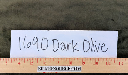 King's Silk Velvet Dark Olive Green Radiance Highest Quality Heavy 39,000+ martindale MSRP USD 728/Yard