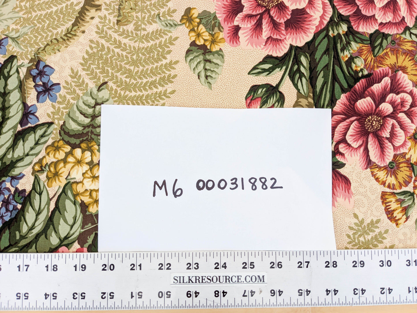 Scalamandre Old World Weavers Romsey Multi/ Creme  Cotton Floral Print Fabric - White - By The Yard