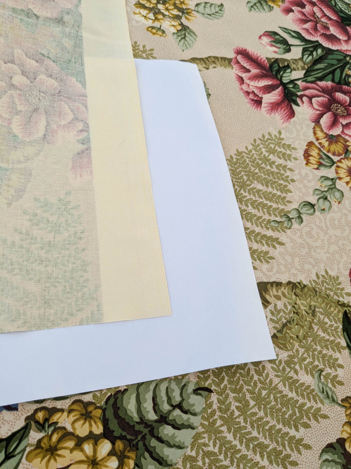 Scalamandre Old World Weavers Romsey Multi/ Creme  Cotton Floral Print Fabric - White - By The Yard