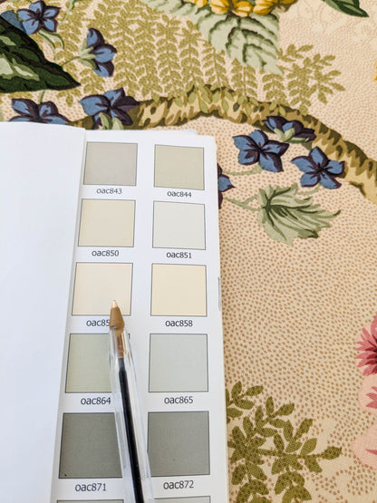 Scalamandre Old World Weavers Romsey Multi/ Creme  Cotton Floral Print Fabric - White - By The Yard