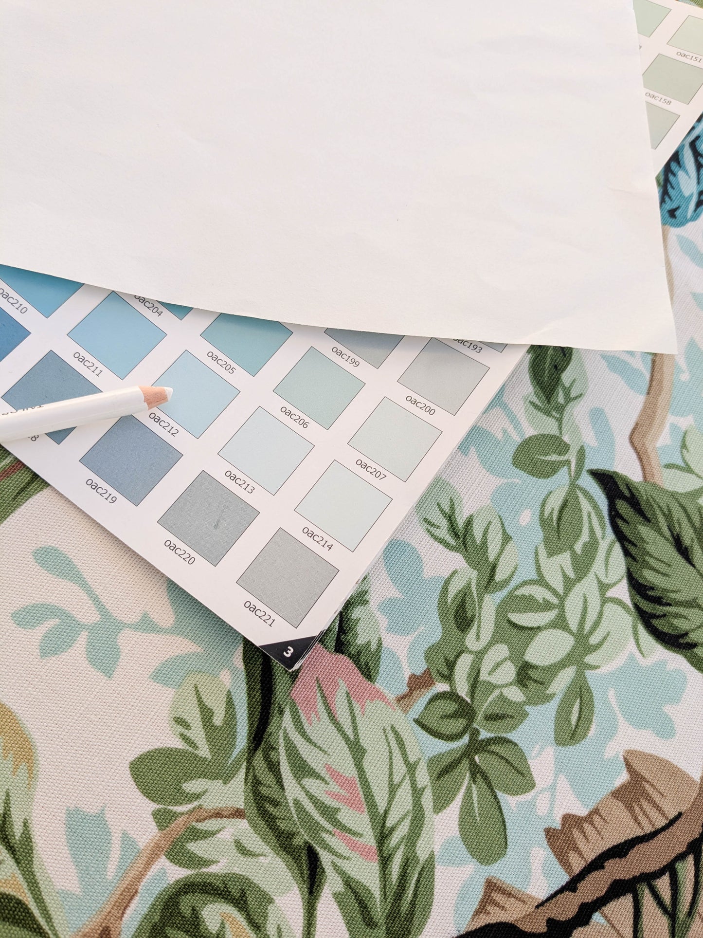 Historical Bella Flora Tropical Floral Chintz Linen Cotton Print Fabric- Pink on White - By The Yard