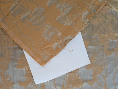 Tuscany Acanthus Silk Damask Stripe - Gold Pale Sage  - By The Yard