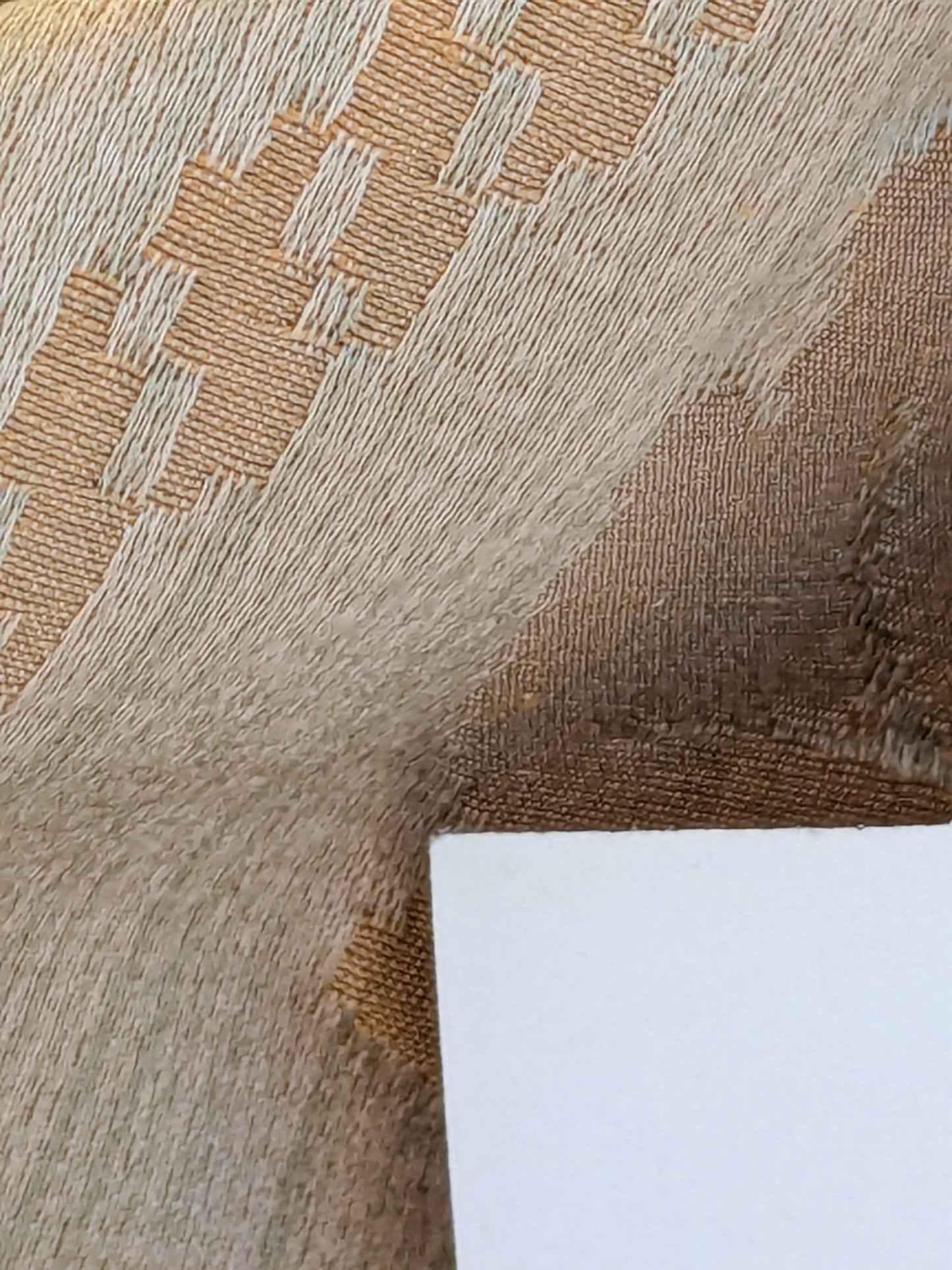 Tuscany Acanthus Silk Damask Stripe - Gold Pale Sage  - By The Yard