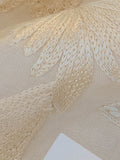 Dauphine Hand Embroidery Linen Cotton Crewel Bone China - White Cream - By The Yard