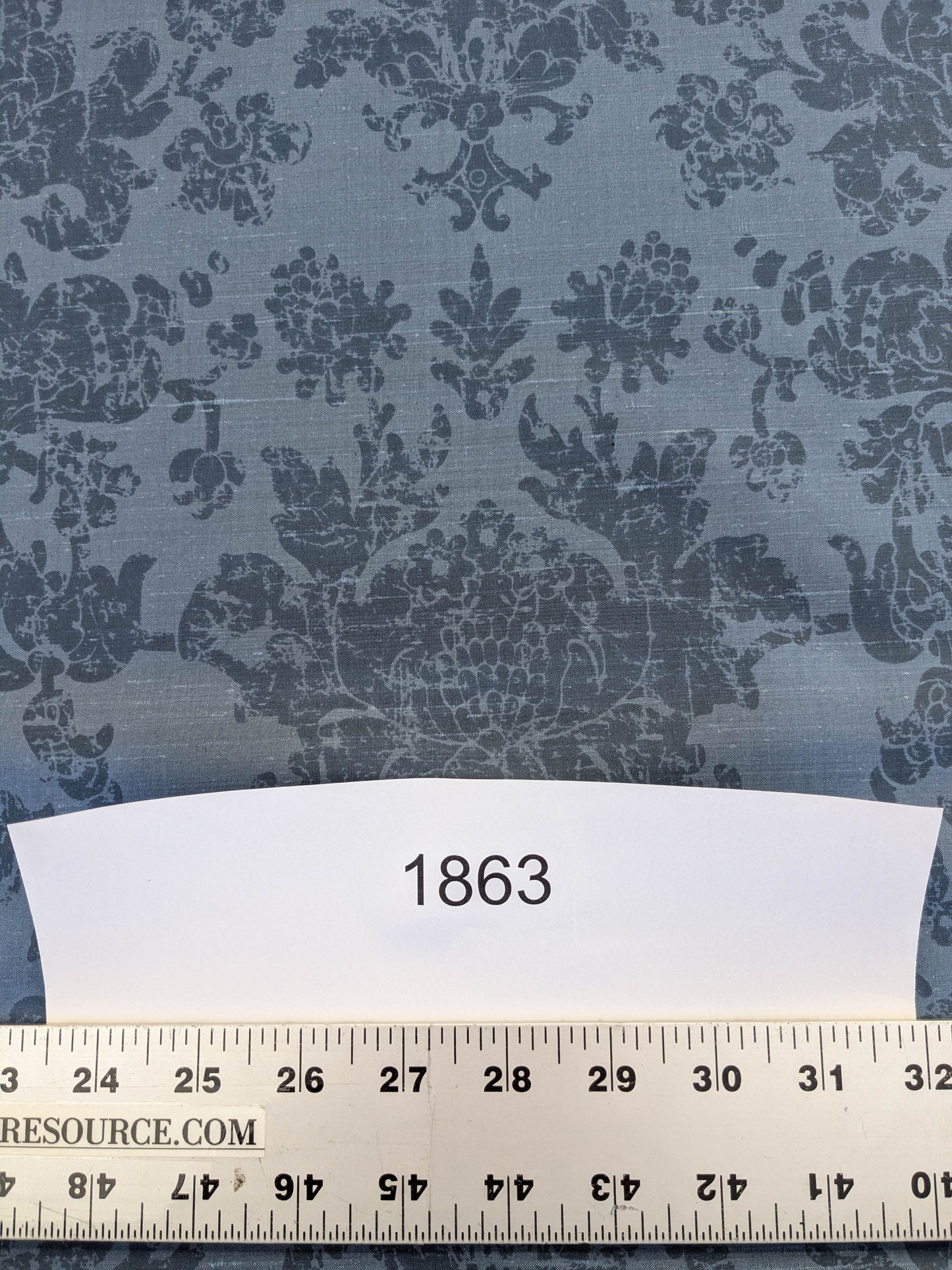 Windsor Castle Renaissance Resist Print Silk Damask - Sapphire Blue - By The Yard