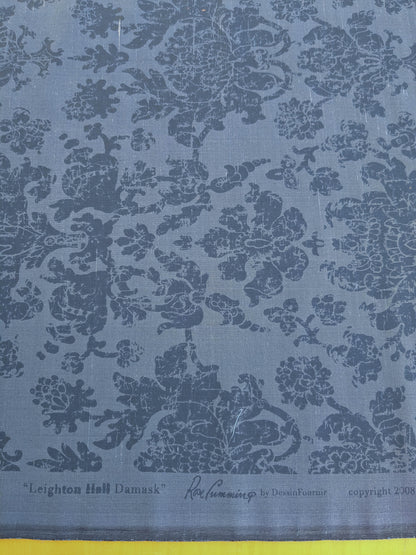 Windsor Castle Renaissance Resist Print Silk Damask - Sapphire Blue - By The Yard