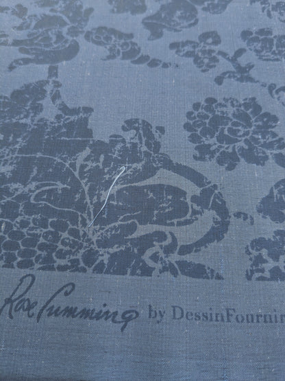Windsor Castle Renaissance Resist Print Silk Damask - Sapphire Blue - By The Yard