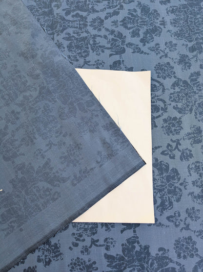 Windsor Castle Renaissance Resist Print Silk Damask - Sapphire Blue - By The Yard
