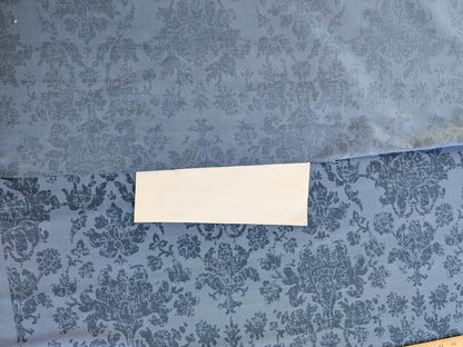 Windsor Castle Renaissance Resist Print Silk Damask - Sapphire Blue - By The Yard