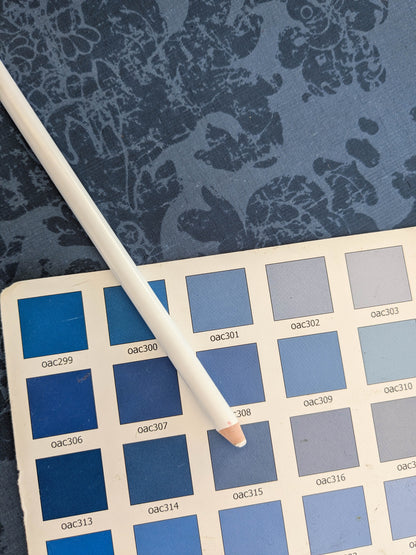 Windsor Castle Renaissance Resist Print Silk Damask - Sapphire Blue - By The Yard