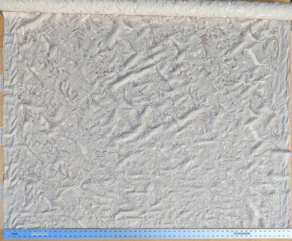 Dauphine Hand Embroidery Linen Cotton Crewel Oatmeal - Natural White - By The Yard