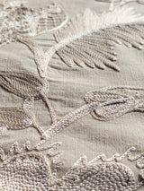 Dauphine Hand Embroidery Linen Cotton Crewel Oatmeal - Natural White - By The Yard