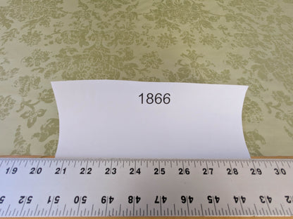 Windsor Castle Renaissance Resist Print Silk Damask - Light Green - By The Yard