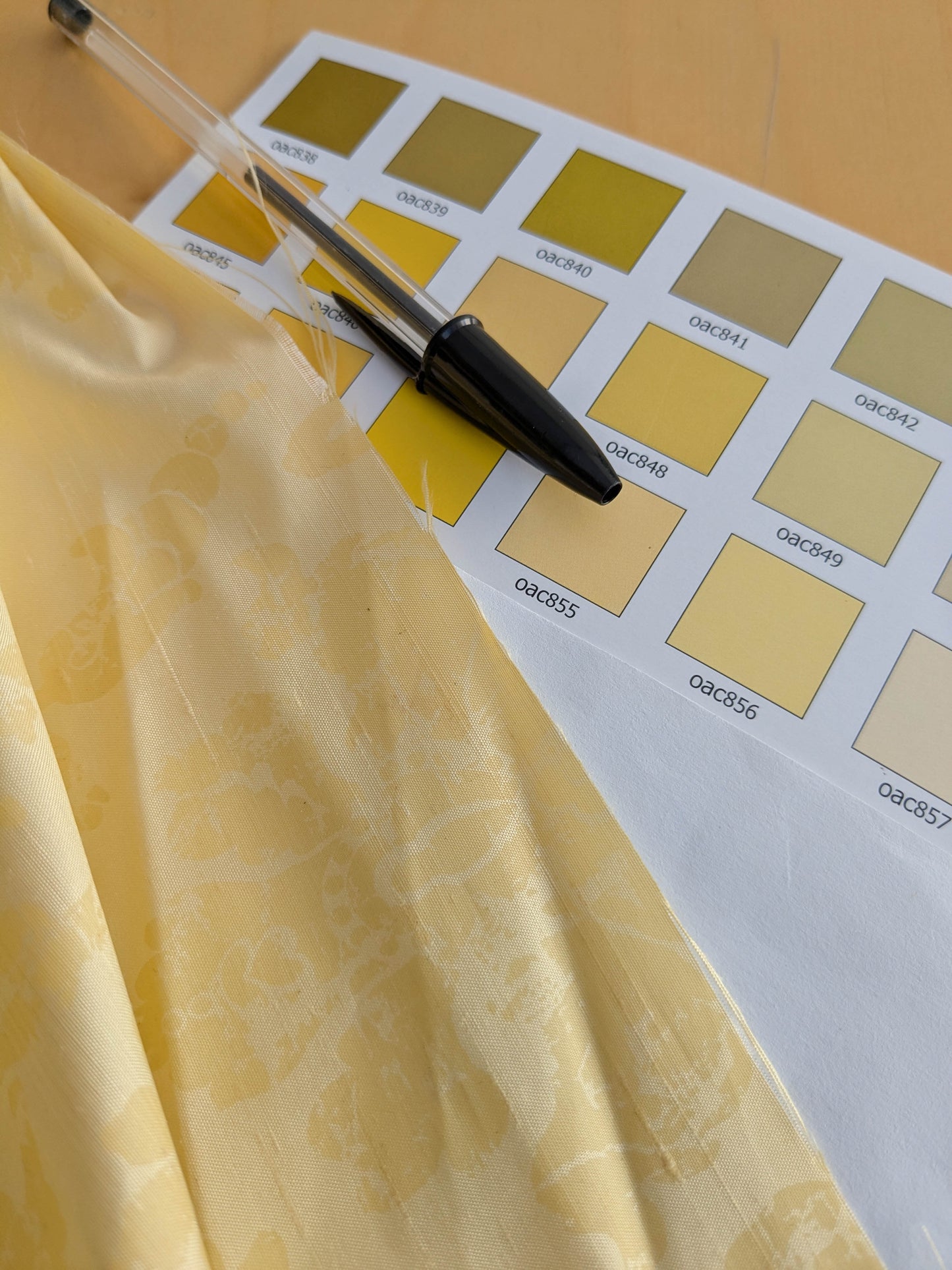 Windsor Castle Renaissance Resist Print Silk Damask - Sun Yellow - By The Yard