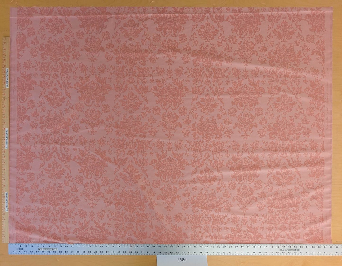 Windsor Castle Renaissance Resist Print Silk Damask - Rose Pink - By The Yard