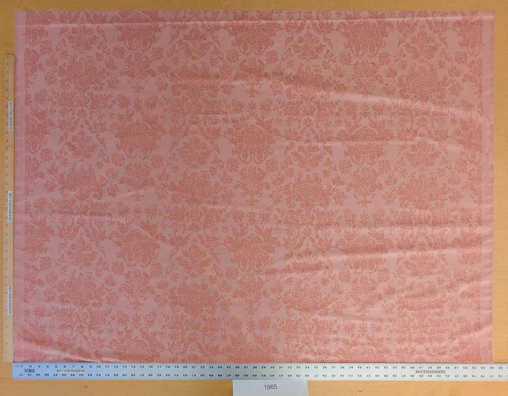 Windsor Castle Renaissance Resist Print Silk Damask - Rose Pink - By The Yard